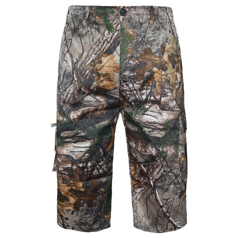 MENS JUNGLE CAMOUFLAGE KNEE SHORTS TROUSER