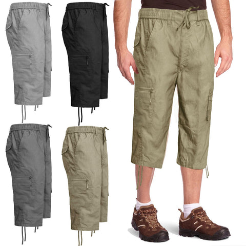 Men's 3/4 Length Cargo Shorts