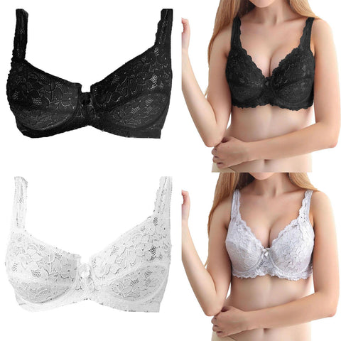 NEW WOMEN LADIES LACE BRA SEXY FULL CUP UNDERWIRED FULL SUPPORT ULTIMATE COMFORT