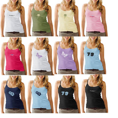 WOMENS TWIN PACK STRAPPY VEST STRETCHY PRINT LADIES CAMI TOP T SHIRT TEE SUMMER