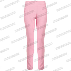 WOMENS LADIES RIBBED TROUSERS SMART SLIM FIT LEGGING POCKETS CREPE TAPERED PANTS